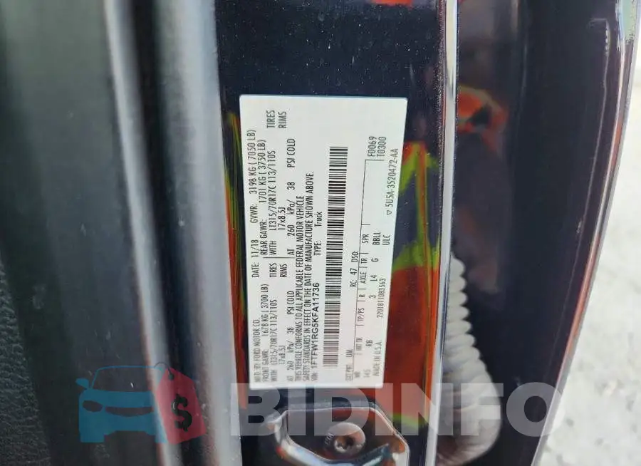 1FTFW1RG5KFA11736 Photo# 13