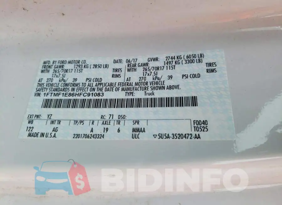 1FTMF1E86HFC91083 Photo# 12