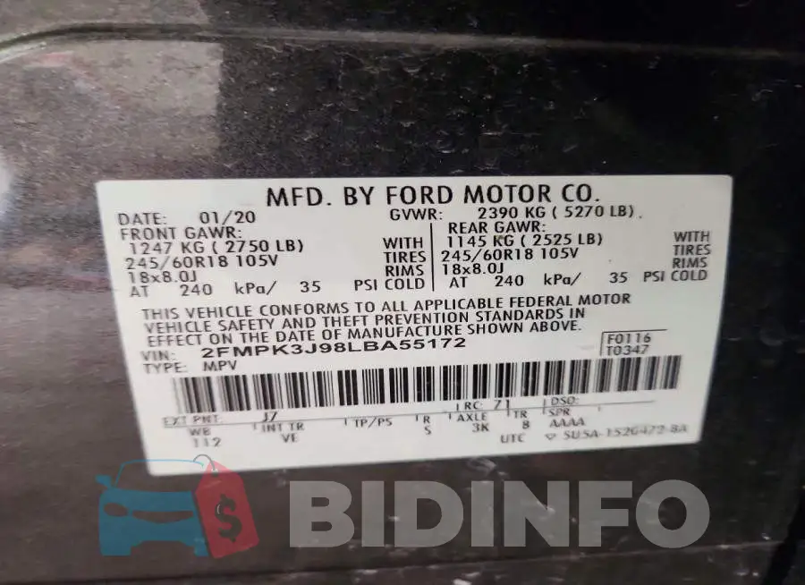 2FMPK3J98LBA55172 Photo# 13