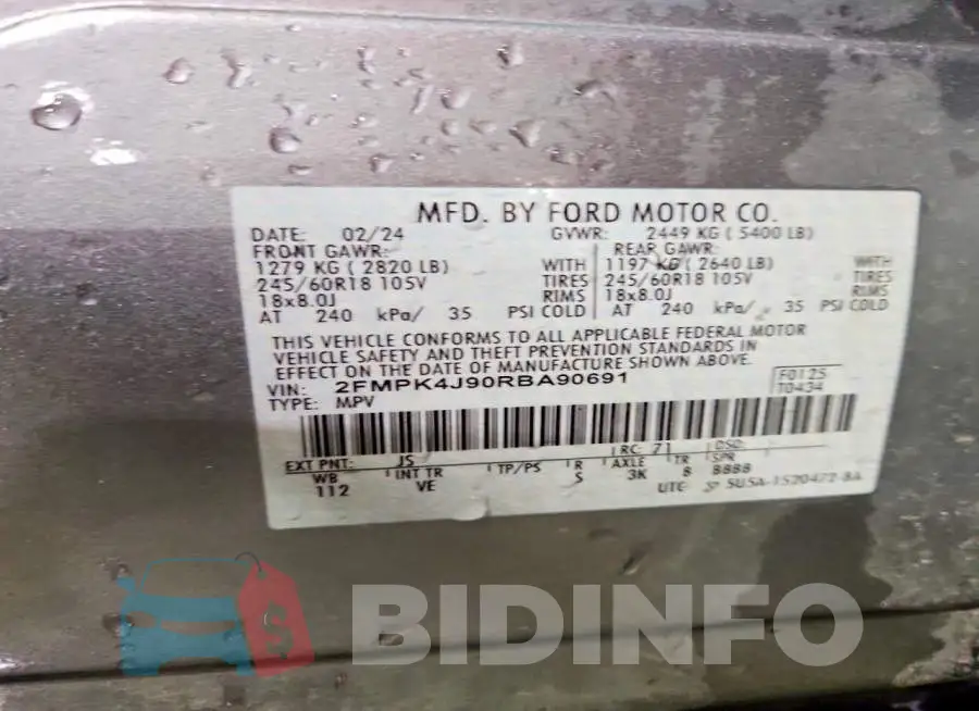 2FMPK4J90RBA90691 Photo# 13