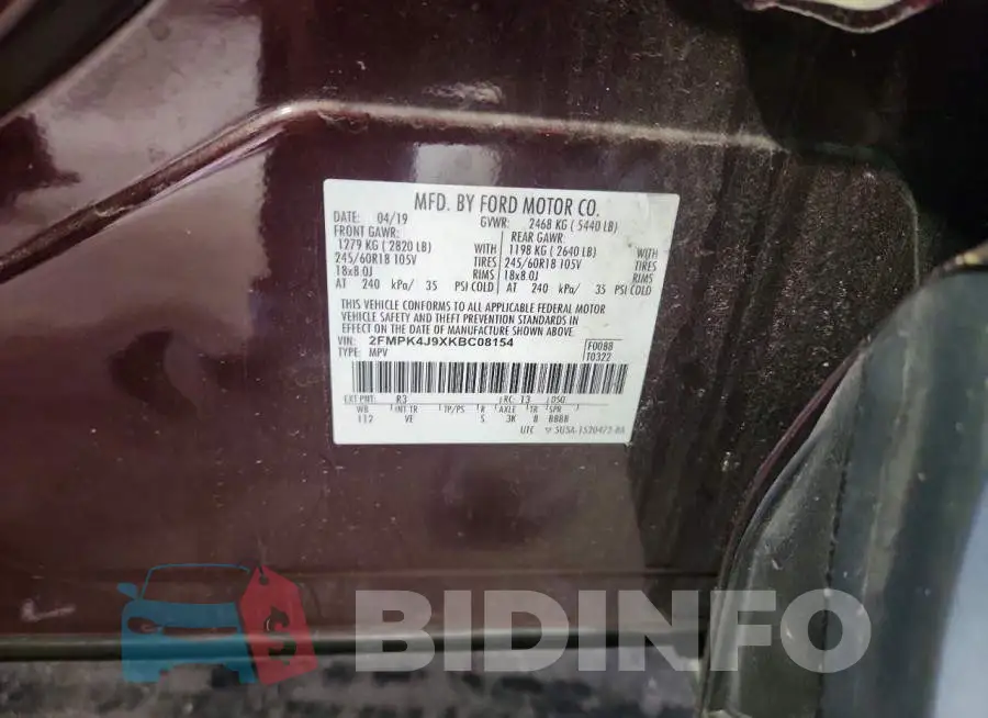 2FMPK4J9XKBC08154 Photo# 13