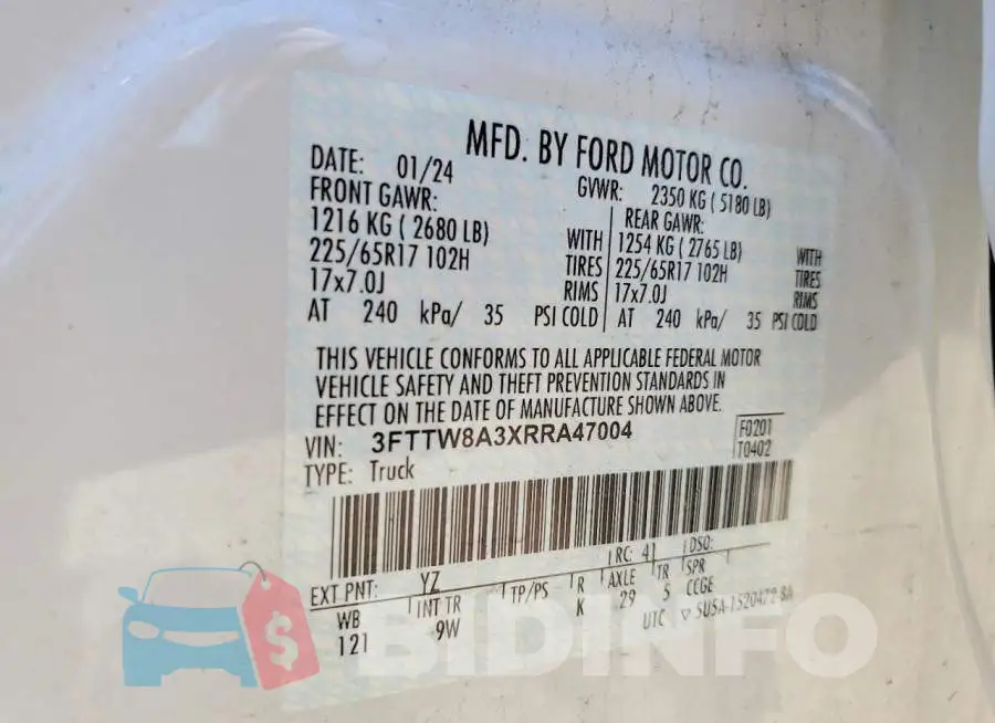 3FTTW8A3XRRA47004 Photo# 12