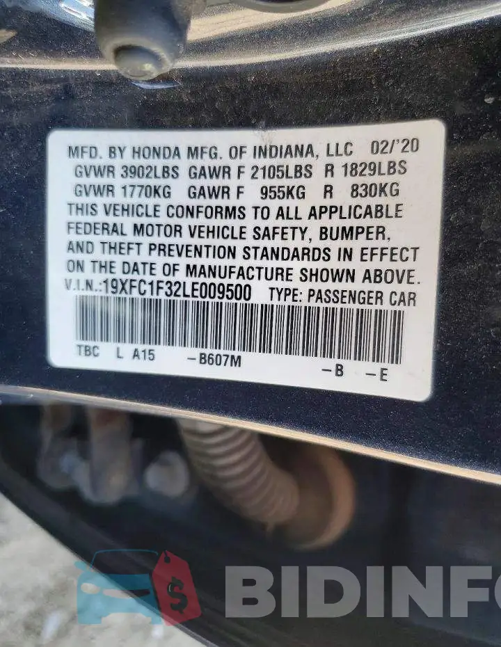 19XFC1F32LE009500 Photo# 12