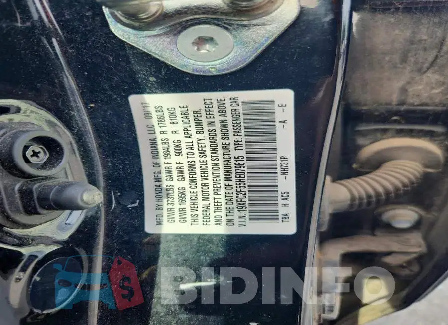 19XFC2F55HE079815 Photo# 12