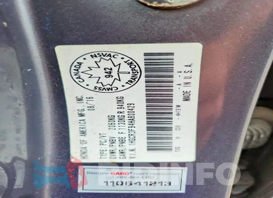 1HGCR3F94HA800429 Photo# 12