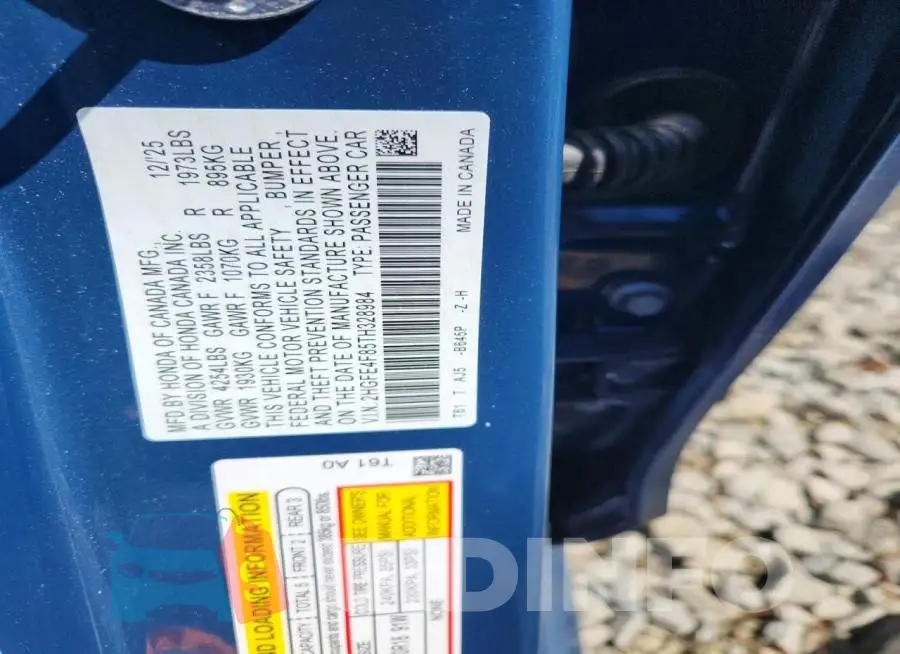 2HGFE4F85TH328984 Photo# 12