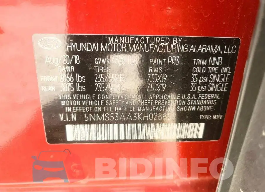 5NMS53AA3KH028851 Photo# 14
