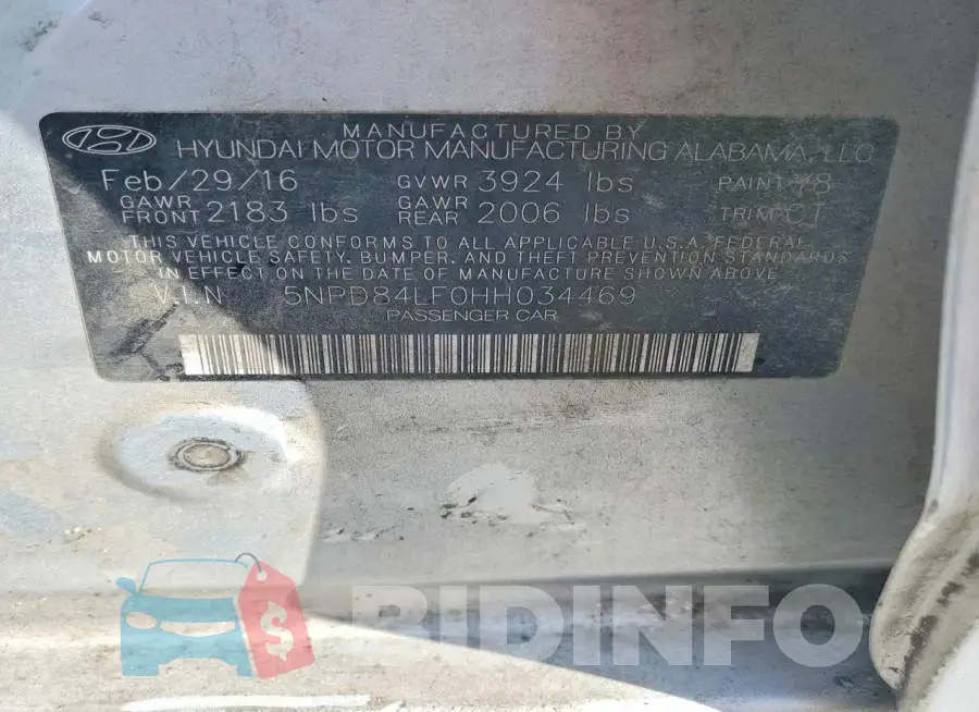 5NPD84LF0HH034469 Photo# 12
