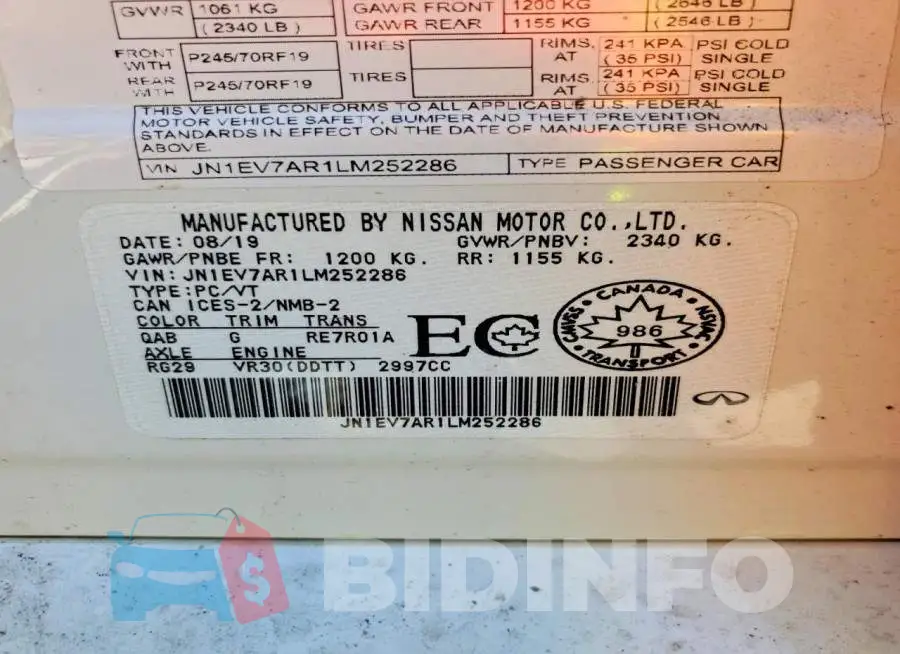 JN1EV7AR1LM252286 Photo# 12