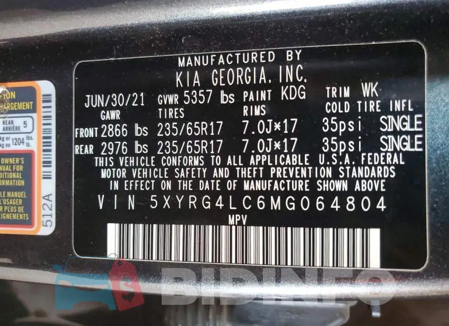 5XYRG4LC6MG064804 Photo# 13