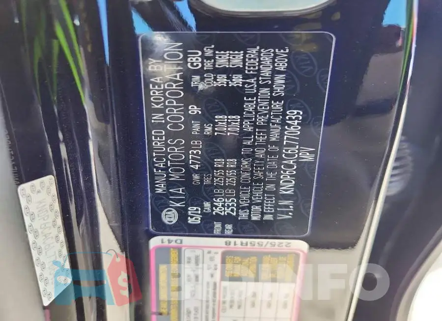 KNDP6CAC6L7706439 Photo# 13