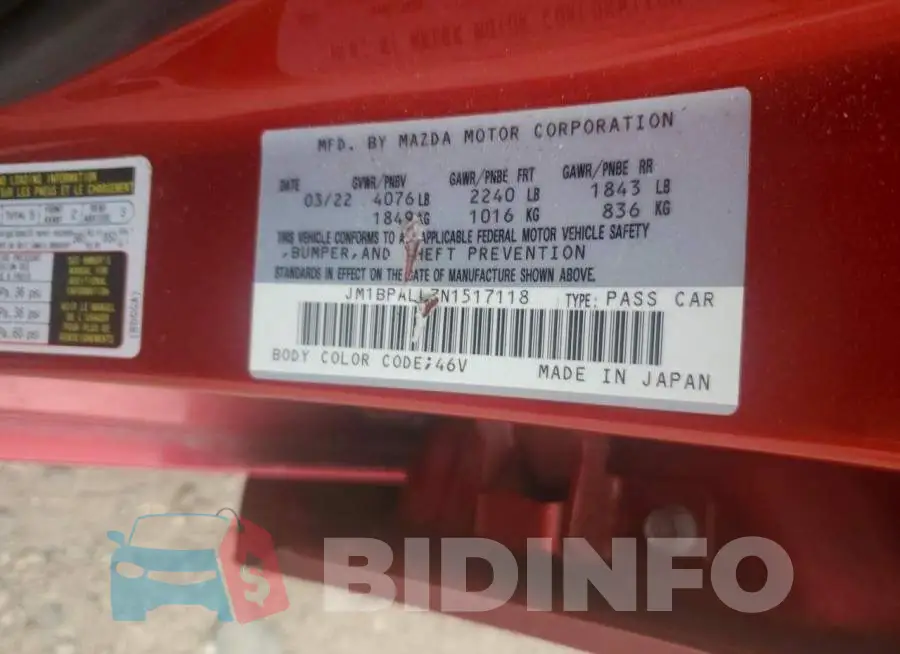 JM1BPALL7N1517118 Photo# 11