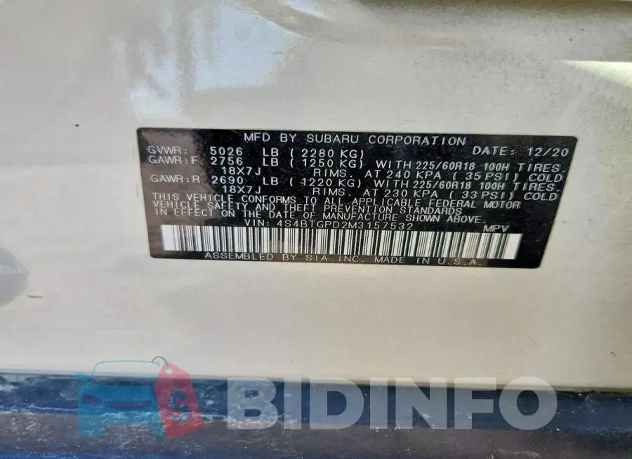 4S4BTGPD2M3157532 Photo# 13