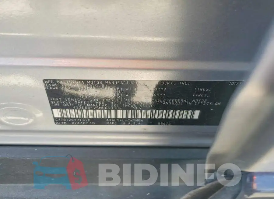 4T3E6RFV5MU059882 Photo# 13