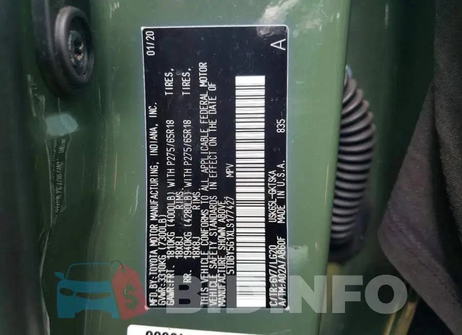 5TDBY5G1XLS177427 Photo# 13
