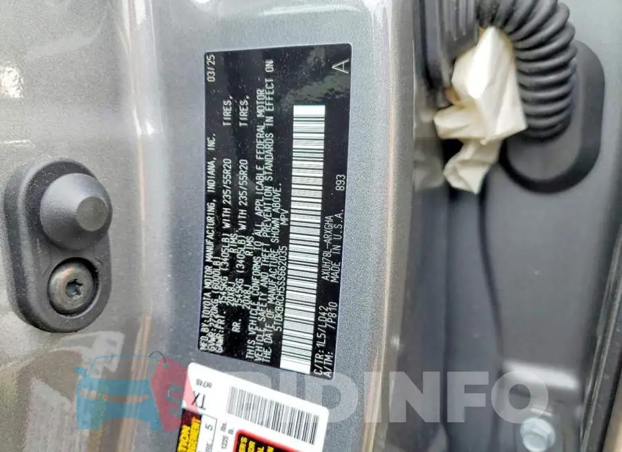 5TDKBRCH5SS662035 Photo# 14