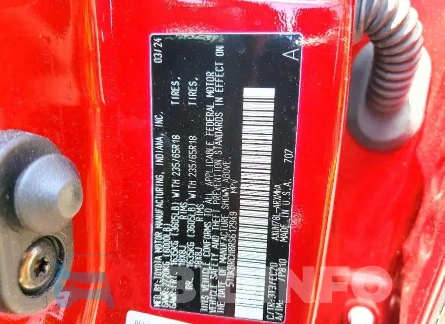 5TDKBRCH8RS612949 Photo# 13