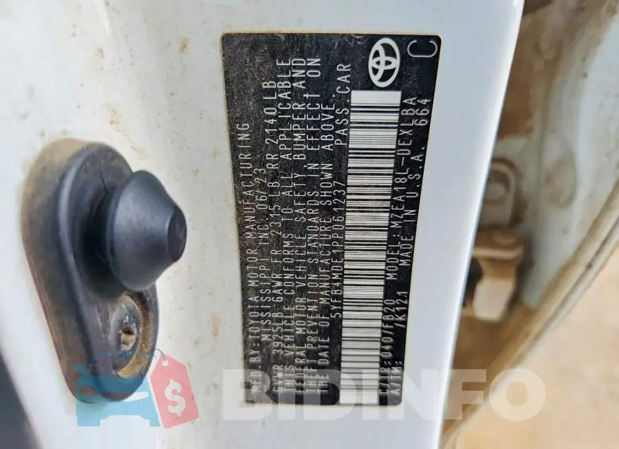 5YFB4MDE1PP061237 Photo# 12
