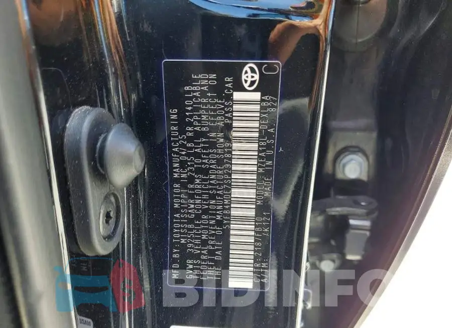5YFB4MDE7SP297819 Photo# 12