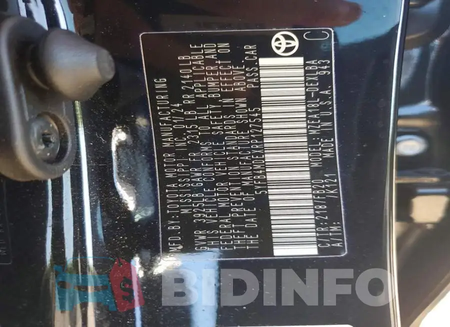 5YFB4MDEXRP127545 Photo# 12