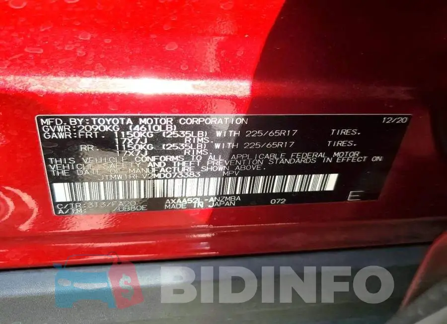 JTMW1RFV2MD073383 Photo# 13