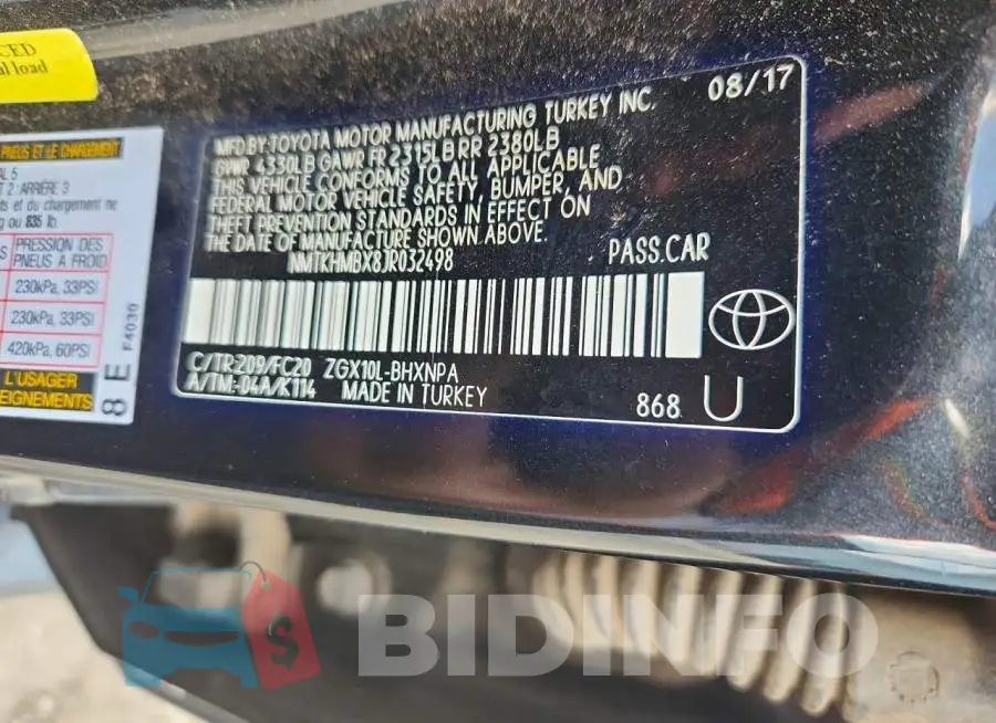 NMTKHMBX8JR032498 Photo# 12