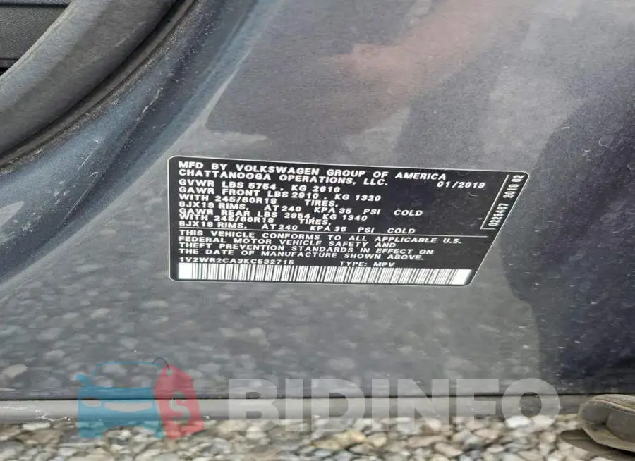 1V2WR2CA3KC532715 Photo# 14