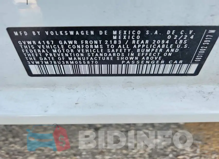 3VW7M7BU3RM055870 Photo# 12