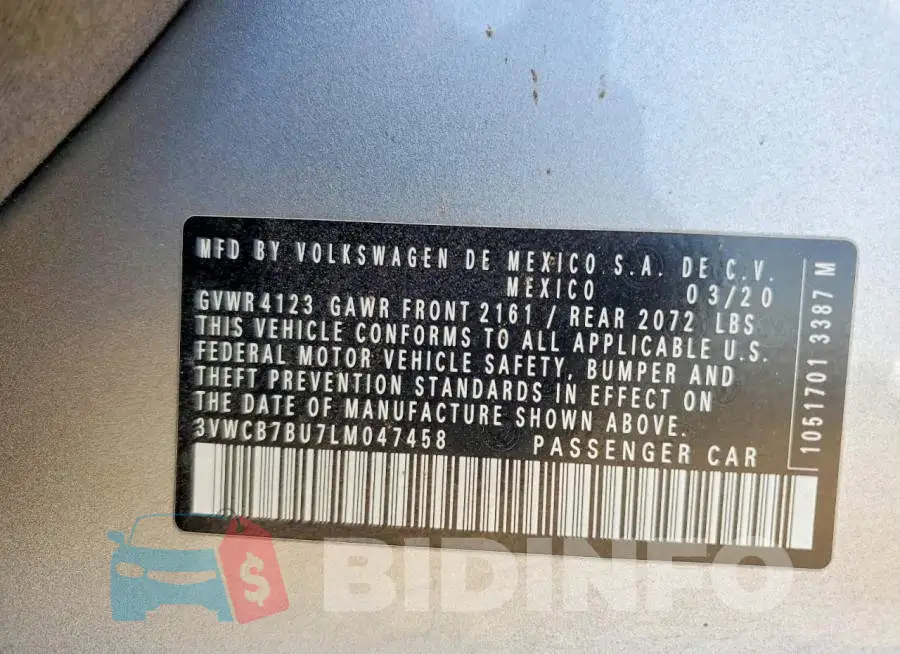 3VWCB7BU7LM047458 Photo# 12