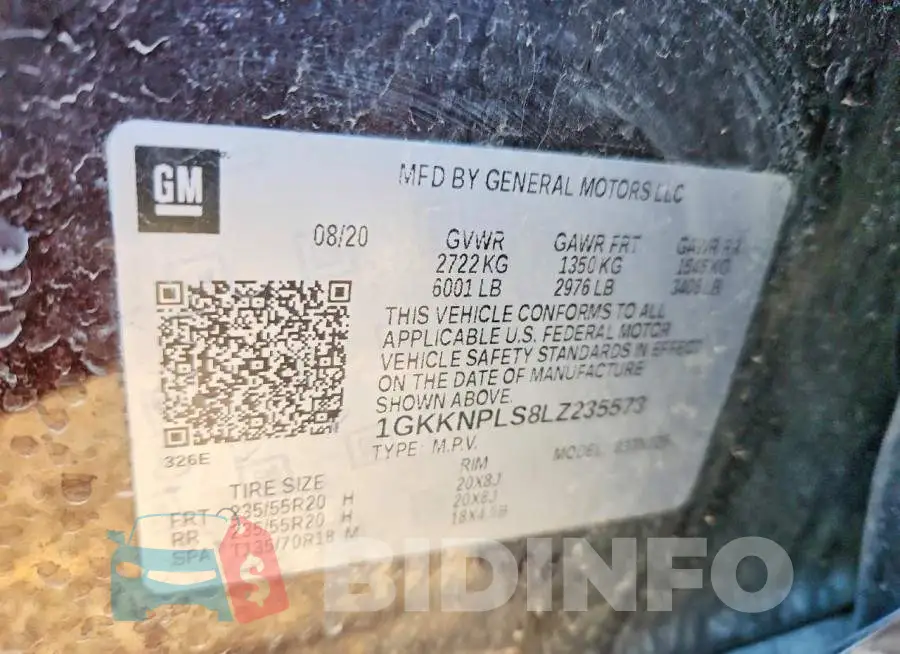 1GKKNPLS8LZ235573 Photo# 14