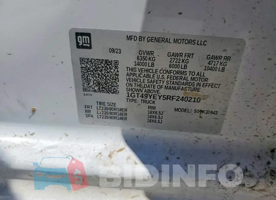 1GT49YEY5RF240210 Photo# 12