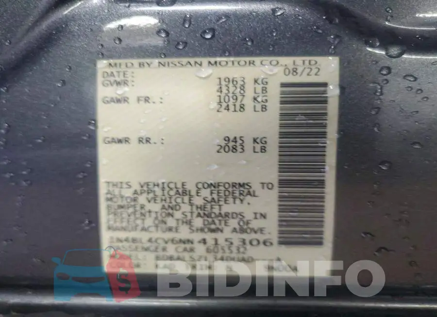 1N4BL4CV6NN415306 Photo# 12
