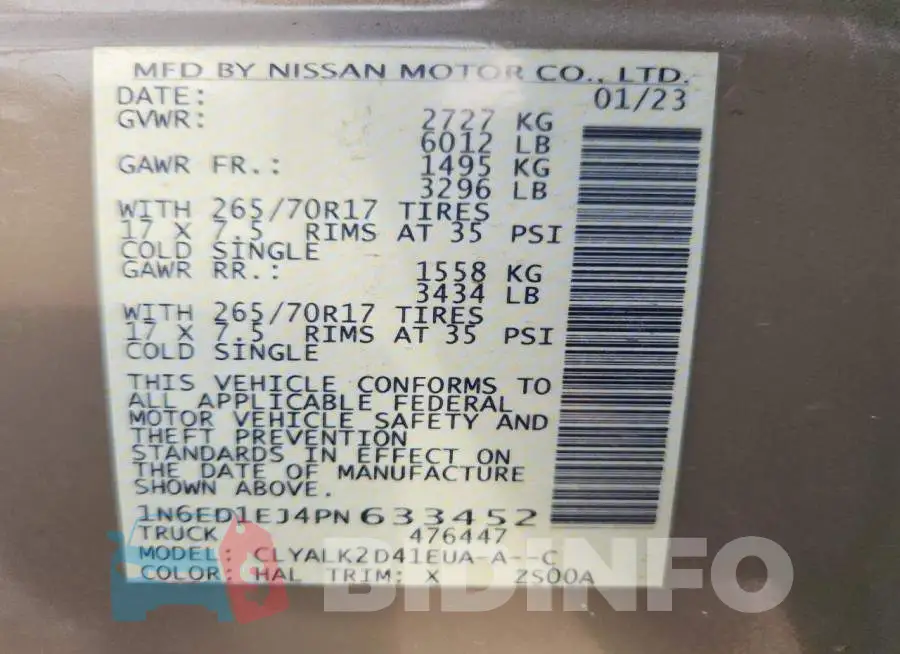 1N6ED1EJ4PN633452 Photo# 12