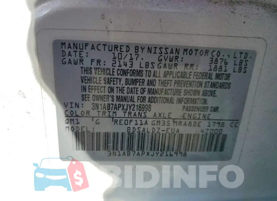 3N1AB7APXJY216998 Photo# 12