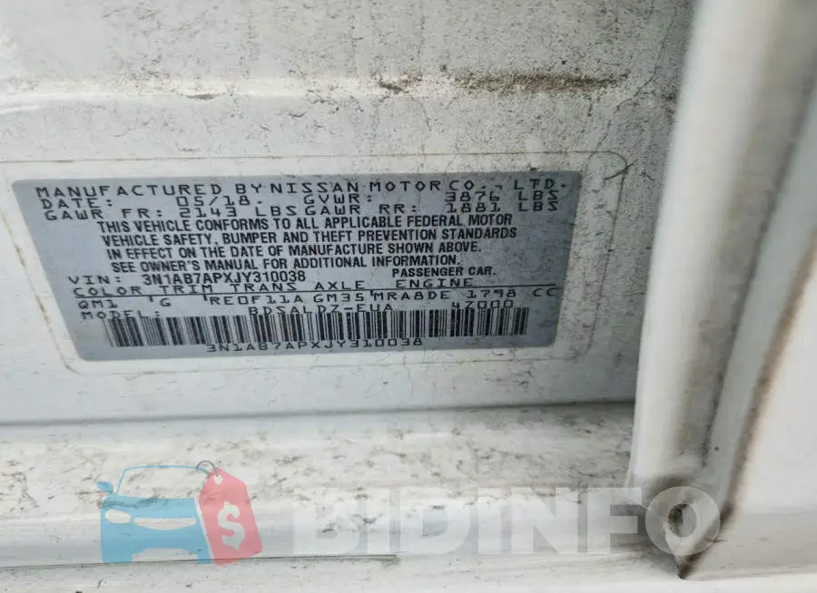 3N1AB7APXJY310038 Photo# 12