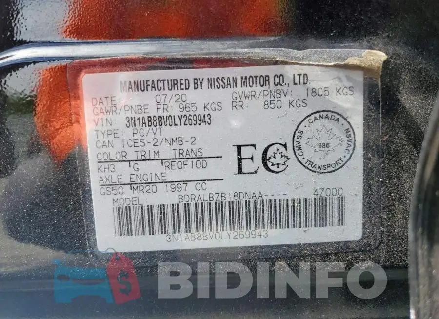 3N1AB8BV0LY269943 Photo# 13