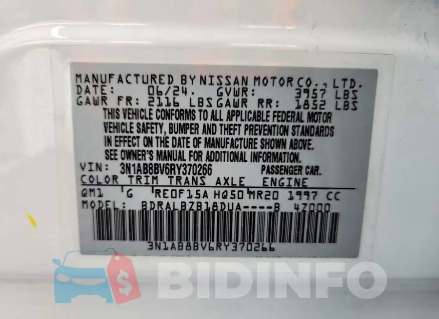 3N1AB8BV6RY370266 Photo# 12