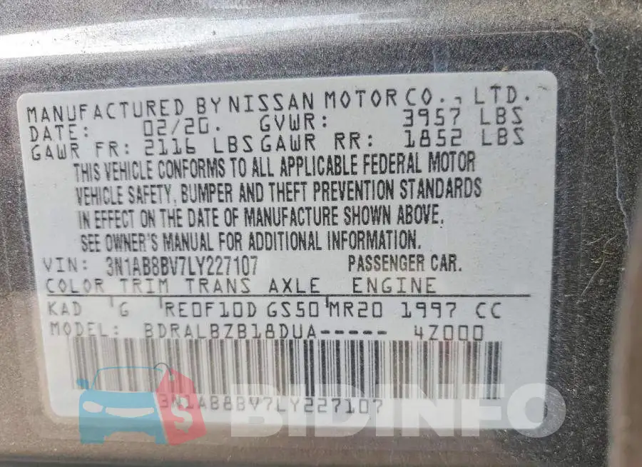 3N1AB8BV7LY227107 Photo# 13