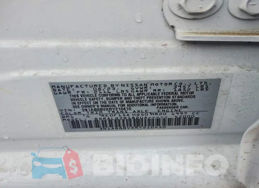 3N1AB8BVXRY210410 Photo# 12