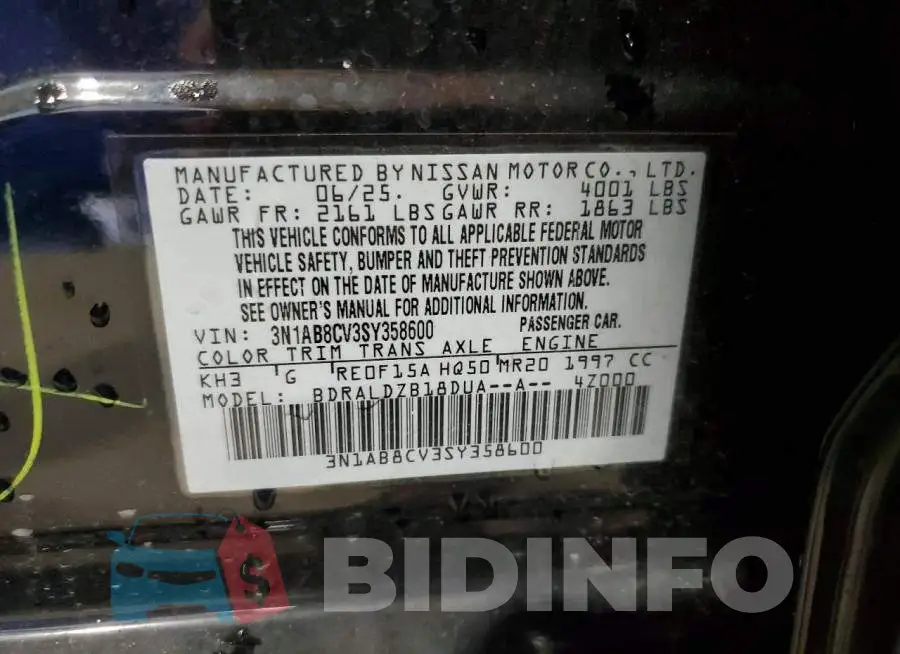 3N1AB8CV3SY358600 Photo# 12