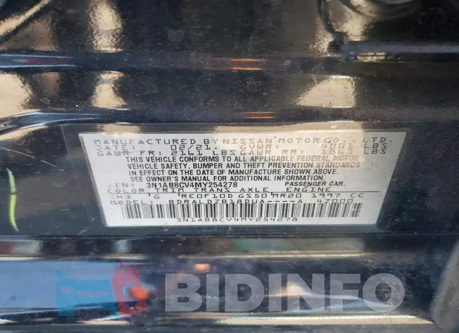 3N1AB8CV4MY254278 Photo# 13