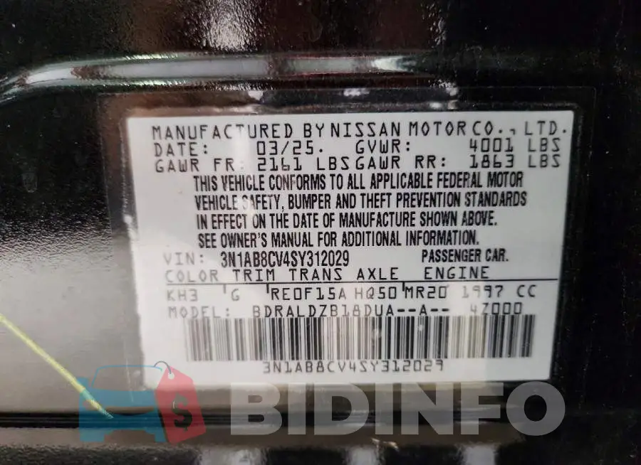 3N1AB8CV4SY312029 Photo# 12