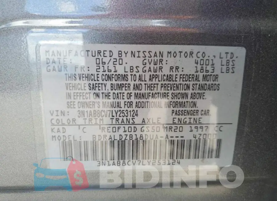 3N1AB8CV7LY253124 Photo# 13
