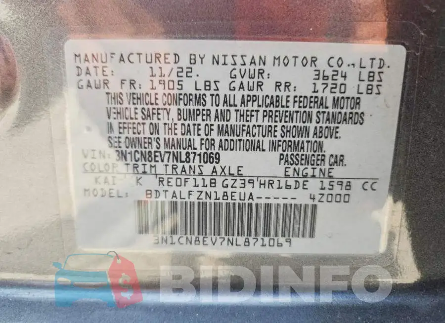 3N1CN8EV7NL871069 Photo# 12