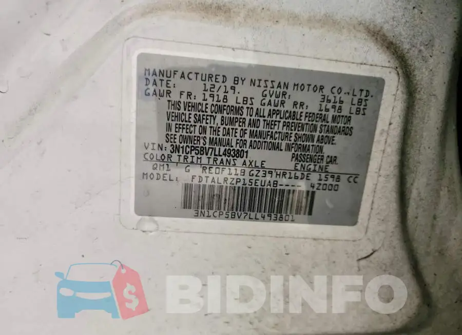 3N1CP5BV7LL493801 Photo# 13