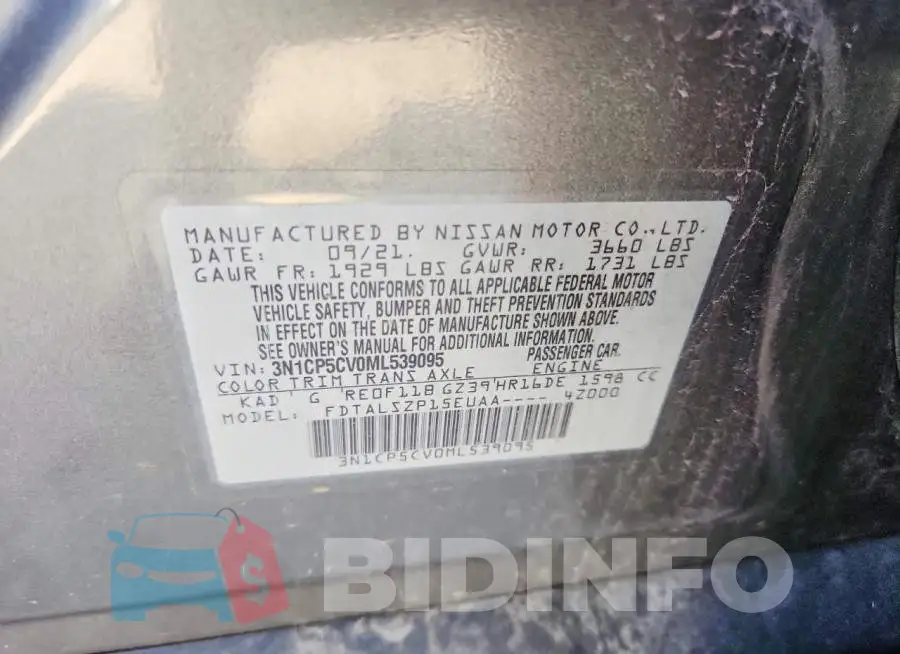 3N1CP5CV0ML539095 Photo# 14
