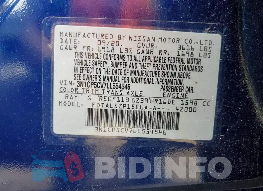 3N1CP5CV7LL554546 Photo# 13
