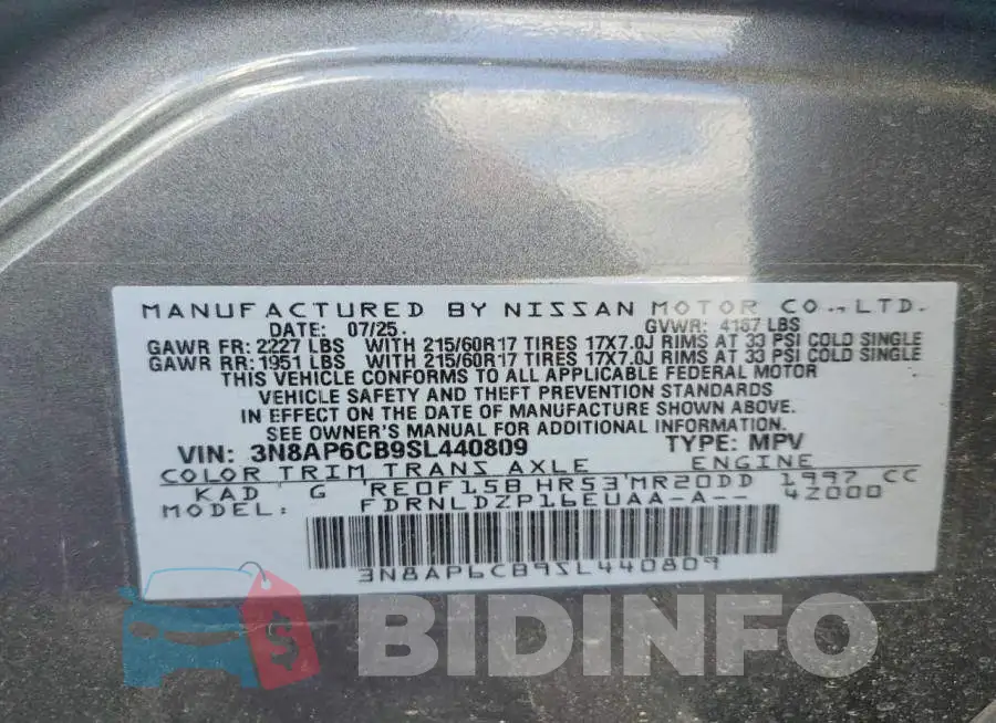 3N8AP6CB9SL440809 Photo# 13