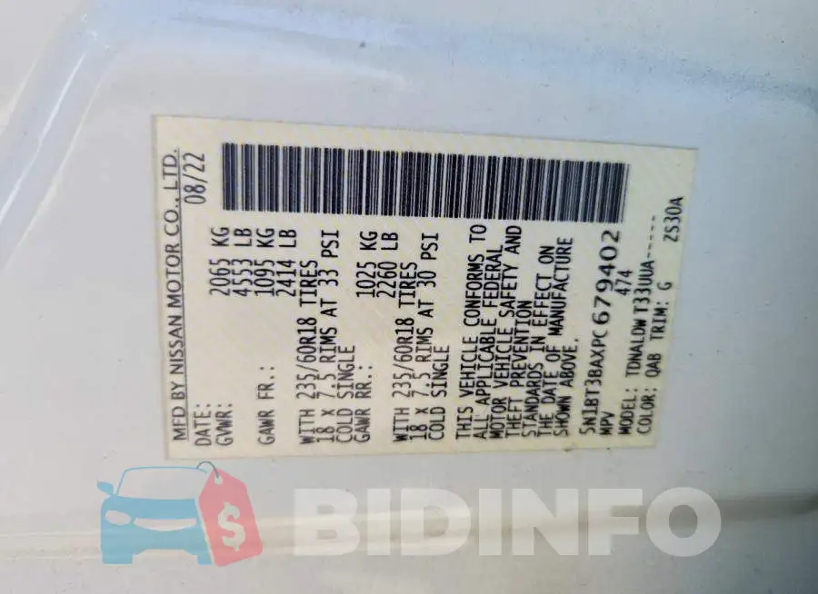 5N1BT3BAXPC679402 Photo# 14