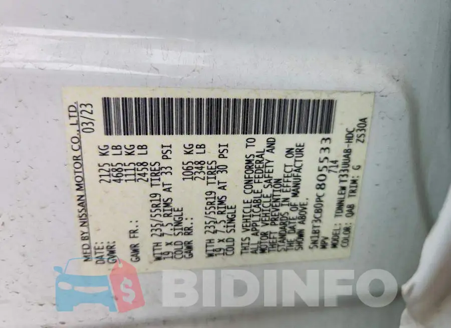 5N1BT3CB0PC805533 Photo# 13